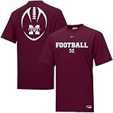 Nike Mississippi State Bulldogs Maroon Team Issue T-shirt