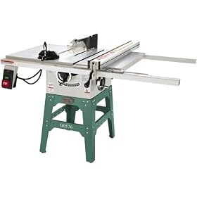Grizzly G0576 10" Table Saw 2 HP Single-Phase 220V Left-Tilt w/ Cast Wings
