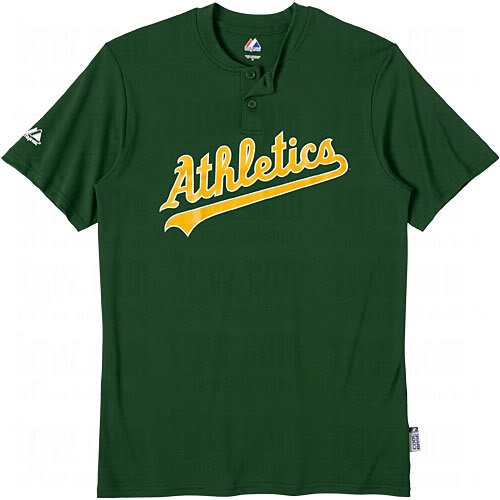 Oakland A's (Athletics) Two Button Officially Licensed MLB Jersey Youth Medium