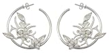 Pearl earrings, 'Jungle Moon' 1.7 W 1.7 L