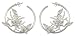 Pearl earrings, 'Jungle Moon' 1.7 W 1.7 L