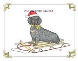 Dachshund - Christmas Design by Cindy Farmer