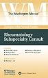 The The Washington Manual? Rheumatology Subspecialty Consult (Washington Manual Subspecialty Consult Series)