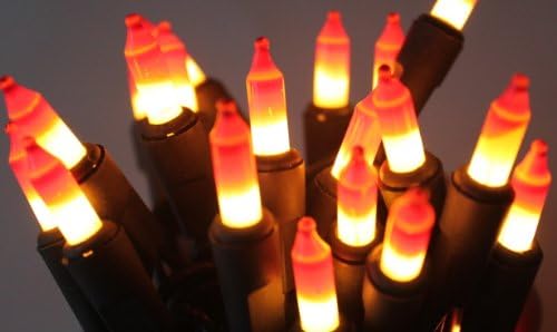 50 Candy Corn String Light Set with Black Wire