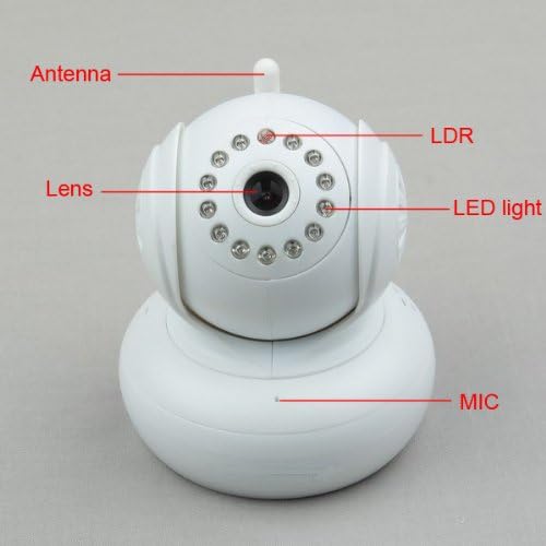Wanscan JW0005 Remote Pan/Tilt Rotate Handheld Night Vision Camera Upnp Wifi Support 32G TF Card IP Camera White