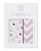 SwaddleDesigns SwaddleDuo, Chic Chevron Duo (Set of 2 in Pink)