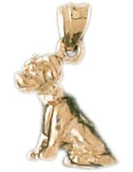 Dazzlers Solid 14k Gold French Bulldog Dog Charm Pendant Available in three colors from jewelsberry (weights: 3.0 grams only)
