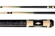 Joss Natural Maple Pool Cue with African Black Wood and Green Veneer Points (JSM-60)