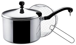 Farberware Classic 4-Quart Dual-Function Saucepot with Chrome-Plated Fry Basket