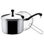 Farberware Classic 4-Quart Dual-Function Saucepot with Chrome-Plated Fry Basket