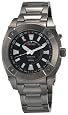 Seiko Men`s SUN007 Kinetic GMT Black Ion Watch