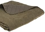 Deluxe Microsuede Full/Queen Coverlet, Moss