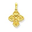 14k Four Way Medal Pendant