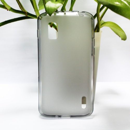 Worldshopping Frost Smoke / Gray Rubber Skin Soft TPU Gel Case Cover For LG Google Nexus 4 E960 T-Mobile + Free Accessory