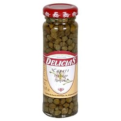 Delicias Capers in Vinegar, 3.5-Ounce Bottles (Pack of 12)