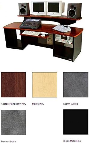Omnirax Force 24 Audio Video Workstation (Mahogany Formica)