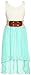Wonder Girl Mini Big Girls' Mini Chevron Hi-Low Chiffon Dress Woven Belt Set