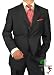 Gino Valentino Made in Italy Wool / Silk 3 Button Jacket Flat Front Pants Custom Working Buttonholes Charcoal Grey