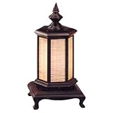 Best Affordable Simple Table Lamp Gift Idea for Him or Her - 18'Puggi Hexagonal Wood & Matchstick Lantern - J302