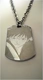 Bleach Laser Engraved Ichigo Necklace + Pin