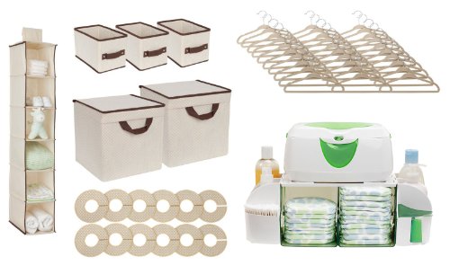 Delta 48 Piece Nursery Storage Set with Diaper Changing Organizer