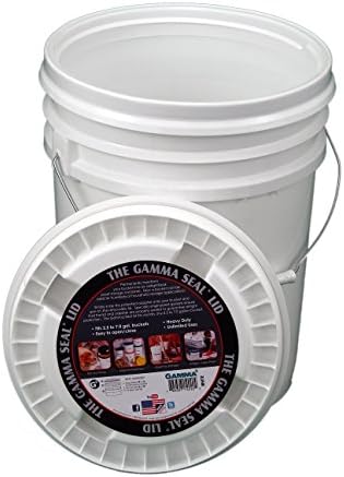 API Kirk Containers 5 Gallon Bucket with White Gamma Seal Screw-on Threaded Lid