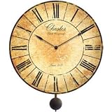 Antiqued Chester Wall Clock with Pendulum by Infinity Instruments