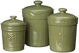 Signature Housewares Sorrento Set of 3 Canisters, Green