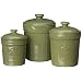 Signature Housewares Sorrento Set of 3 Canisters, Green