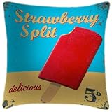 We Love Cushions Strawberry Split Lolly Martin Wiscombe Cushions