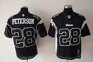 Vikings #28 Adrian Peterson Black Shadow Stitched Football Game Jersey