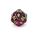 Chessex Gemini Opaque Green-Purple with gold d20 Dice