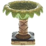 Certified International Bahamas 3-D Palm Leaf Compote Bowl, 6-Inch by 6-1/2-Inch diameter