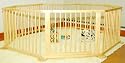 Aosom Baby Kids Wooden Playpen Room Divider 8 Panel