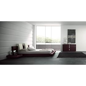 Rossetto - Win Floating King Bedroom Set in Wenge - T2666BBD83206-King-Set by Rossetto