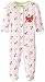 Bon Bebe Baby Girls' Newborn Strawberry Footed Snap Front Coverall