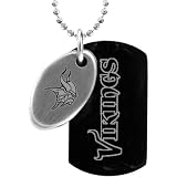 Team Titanium Minnesota Vikings Steel & Black Two Piece Dog Tag