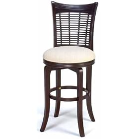 Hillsdale Bayberry Barstool Wicker Swivel - Dark Cherry
