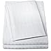 1500 Supreme Collection Dobby Striped Sateen 4 Piece Bed Sheet Set Deep Pocket - Premium Hotel Style Bed Sheets & Pillowcase Set - California King, Dobby Stripe White