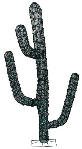 5.5 Foot Indoor/Outdoor Lighted Green Cactus Yard Art Decoration