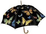 Summer Mix Butterflies - Fashion Print 48 Inch Arc Stick Umbrella