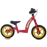 bike*star 25.4cm (10 Inch) Kids Learner Balance Beginner Run Bike Pingulino - Colour Red