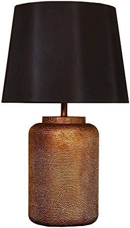 Bronze Textured Barrel Table Lamp