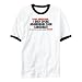 T-Shirt Ringer White  I Only Speak Adamorobe Sign Language  Languaje