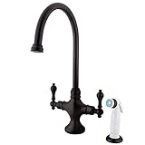 Kingston Brass KS1765AL Vintage Classic Kitchen Faucet with Sprayer, 7-7/8-Inch, Oil Rubbed Bronze b