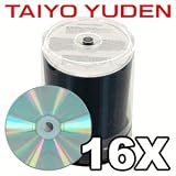 Buy 100 JVC Taiyo Yuden 16X DVD-R 4.7GB Silver Thermal Lacquer