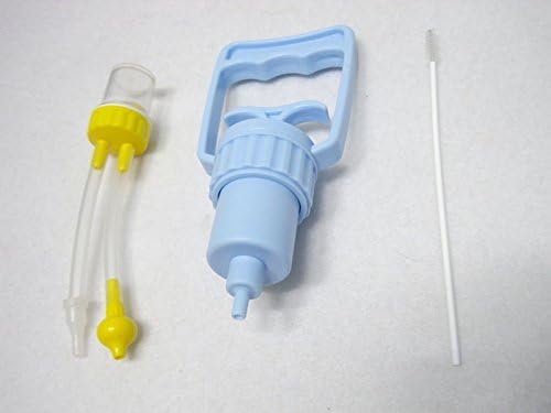 New 2 Ways Safety Baby Nasal Aspirator Infant Nose Mucus Vacuum Snot Sucker Blue