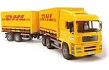 Eigenschaften Bruder 02784 / Bruder 02784 - LKW mit Planen-Wechselbrücke DHL
