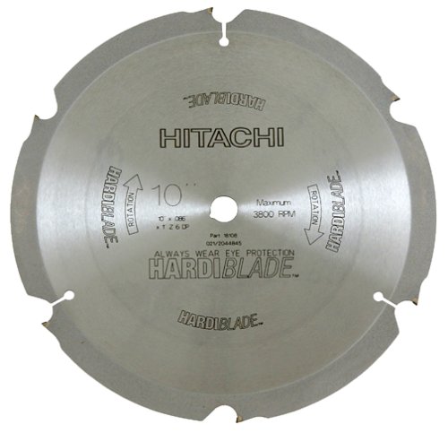 Hitachi 18108 10-Inch 6 Tooth Fiber Cement Cutting Blade with 5/8-Inch Arbor