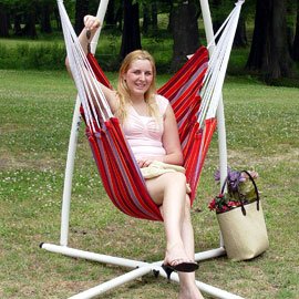 Jobek Sofa Bahia Tropical Stripe Fabric Swing from Swings & Rockers Gliders